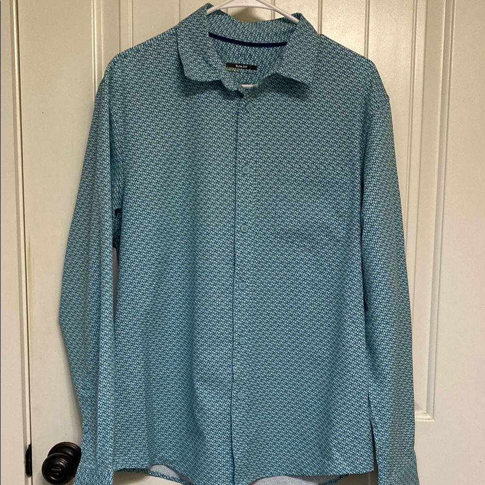 Apt. 9 Blue Casual Button Down Shirt